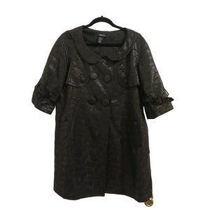 ARDEN B. Black/Brown Metallic Vintage Style Coat/Jacket (L)